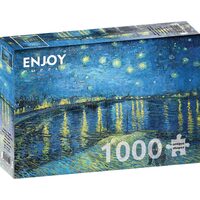 Puzzle 1000 pezzi Enjoy - Vincent Van Gogh: Notte stellata sul Rodano