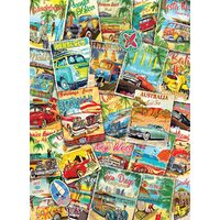 Puzzle 1000 Teile - Vintage Reisecollage