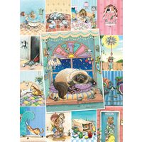 Puzzle 500 Teile XXL - Gary Patterson: Cat's Life