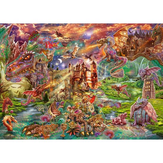 Puzzle 2000 Teile - Drachenschatz