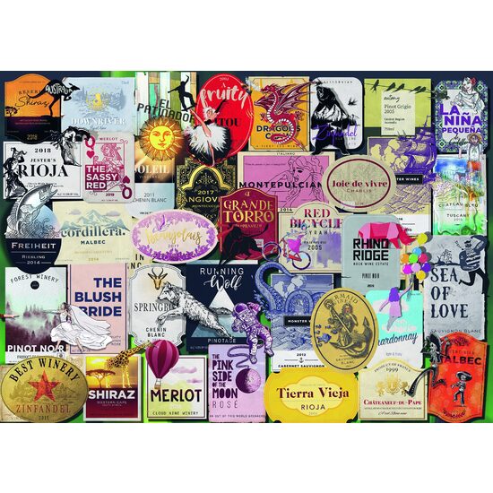 Puzzle Ravensburger - Sammlung Weinetiketten, 1000 Teile