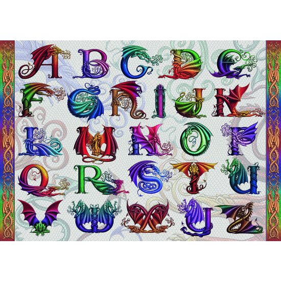 Puzzle Ravensburger - Alphabet Drache, 1000 Teile