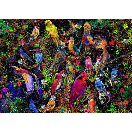 Puzzle Ravensburger - L'arte degli uccelli, 1000 pezzi