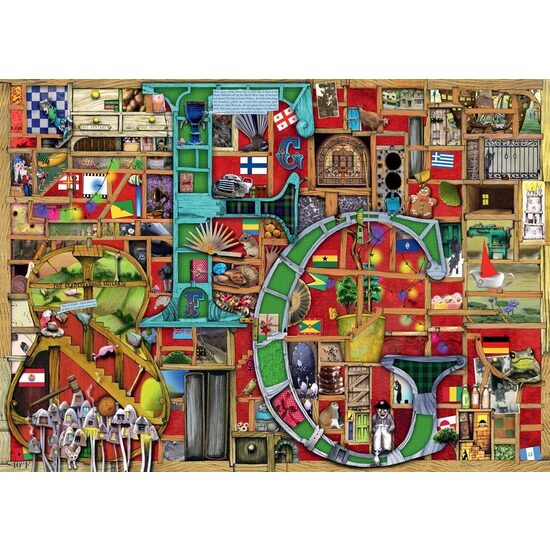 Puzzle Ravensburger - Colin Thompson: Lettere dell'alfabeto F e G, 1000 pezzi