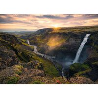 Puzzle Ravensburger - Haifoss-Wasserfall Island, 1000 Teile