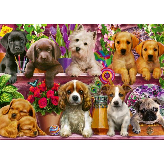 Schmidt Puzzle - Hunde im Regal, 500 Teile