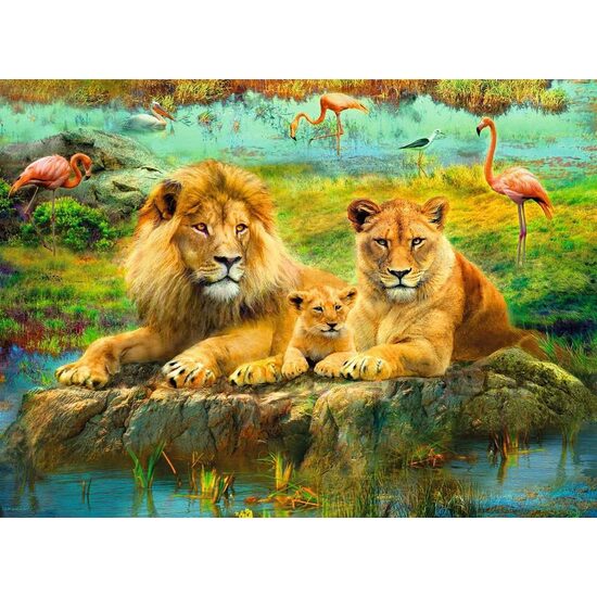 Puzzle Ravensburger - Löwenfamilie, 500 Teile