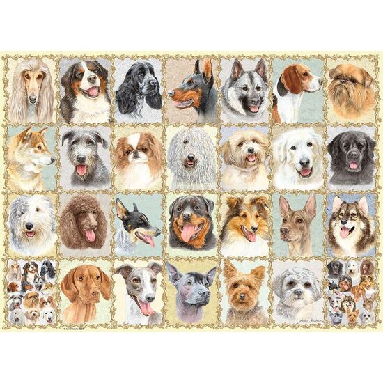 Puzzle Ravensburger - Porträts von Hunden, 500 Teile