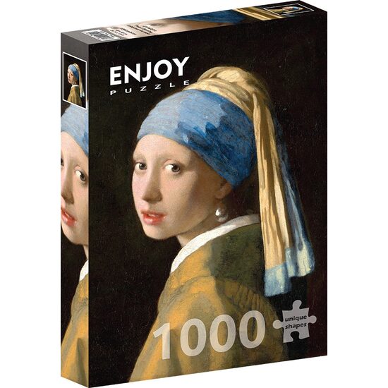 Puzzle 1000 piese Enjoy - Johannes Vermeer: Girl with a Pearl Earring