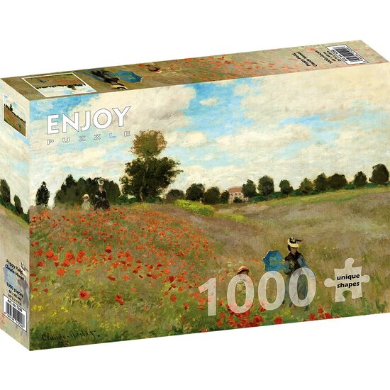 Puzzle 1000 pièces Enjoy - Claude Monet : Champ de Coquelicots