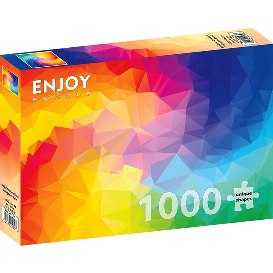 Puzzle 1000 piezas Enjoy - Remolino poligonal degradado de arcoíris