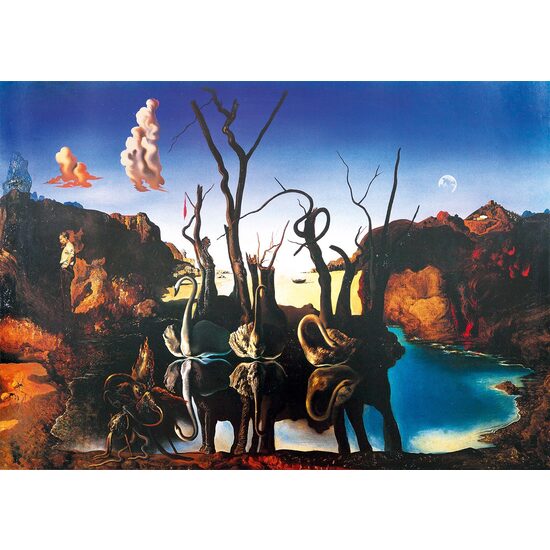 1000-teiliges Puzzle – Salvador Dali: Schwäne spiegeln Elefanten, 1937