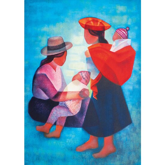 Puzzle 1000 Teile - Toffoli Louis: Famille Peruvienne, 1986