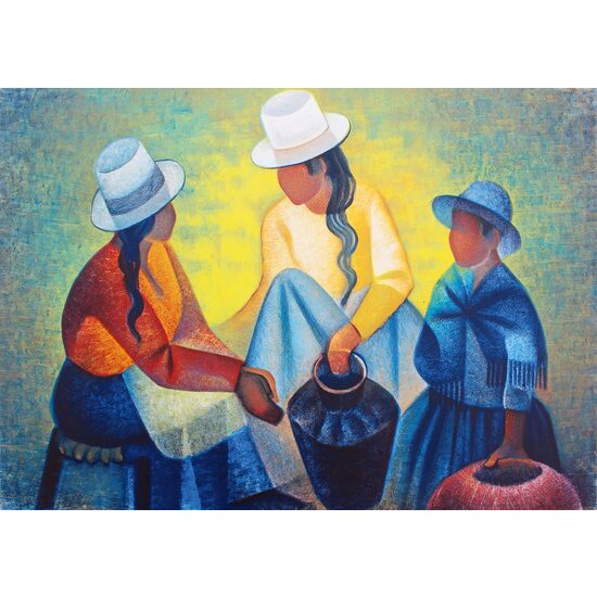 Puzzle 1000 Teile - Toffoli Louis: Femmes a la Potiche Bleue, 1977