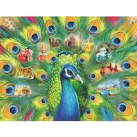 Puzzle 2000 Teile - Land des Pfaus