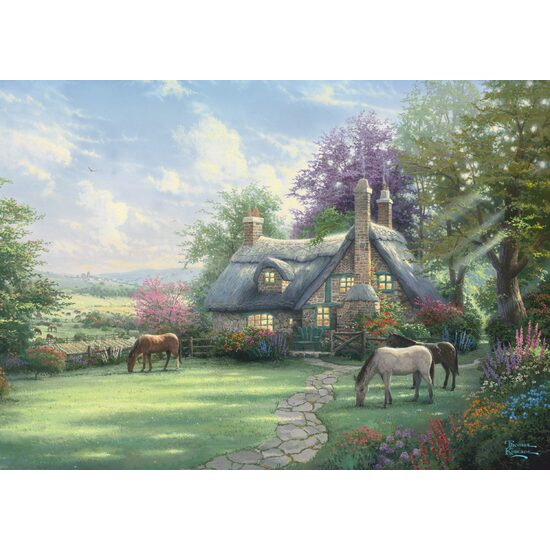 Puzzle 500 pezzi - Thomas Kinkade: A Perfect Summer Day, scatola di metallo