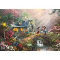 Puzzle 500 pezzi - Thomas Kinkade: Topolino e Minnie, scatola di metallo