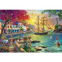 Puzzle 2000 Teile - Wunderschöner Sonnenuntergang in der Stadt