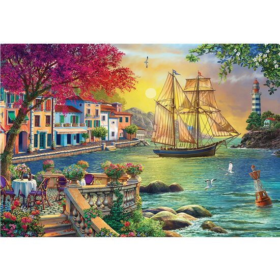 Puzzle 2000 Teile - Wunderschöner Sonnenuntergang in der Stadt