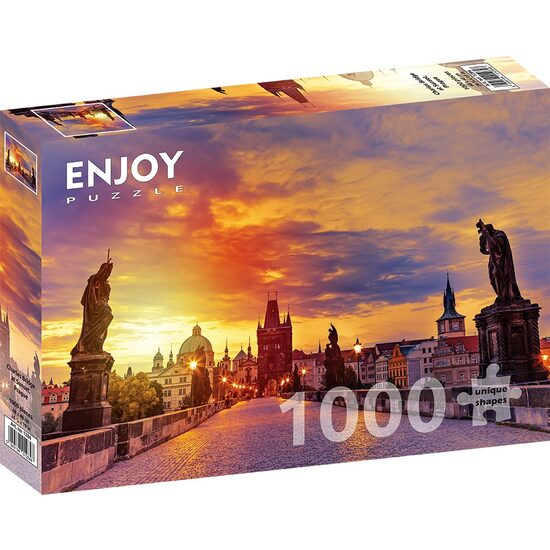 Puzzle 1000 piese Enjoy - Charles Bridge at Sunset, Prague