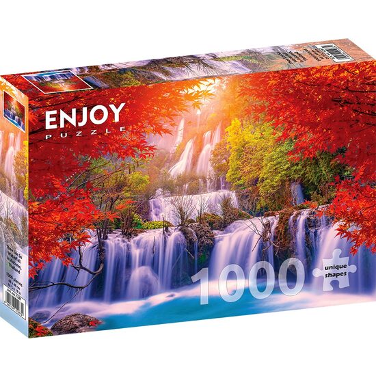 Puzzle 1000 pièces Enjoy - Cascade de Thee Lor Su en automne, Thaïlande
