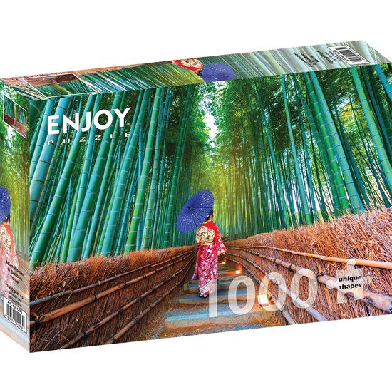 Puzzle 1000 piese Enjoy - Asian Woman in Bamboo Forest