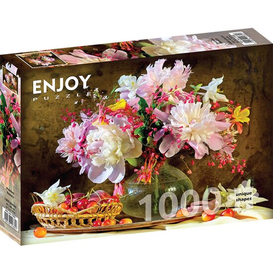 Puzzle 1000 piese Enjoy - Peonies Beauty