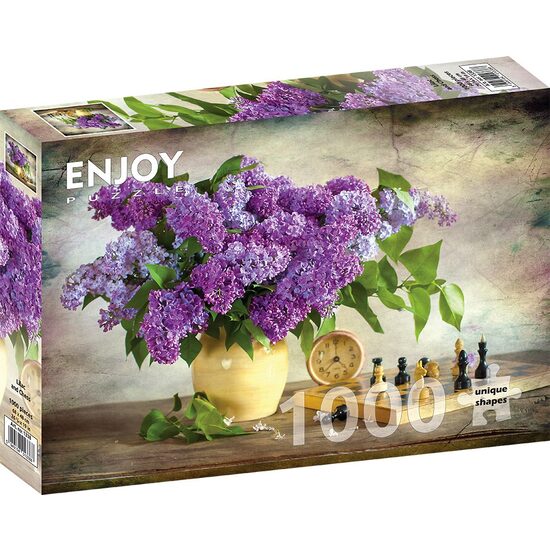 Puzzle 1000 Teile Enjoy - Flieder und Schach
