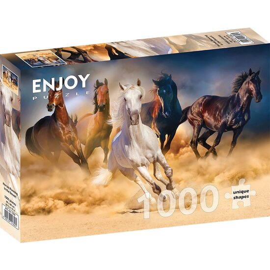 Puzzle 1000 piese Enjoy - Horses Running in the Desert