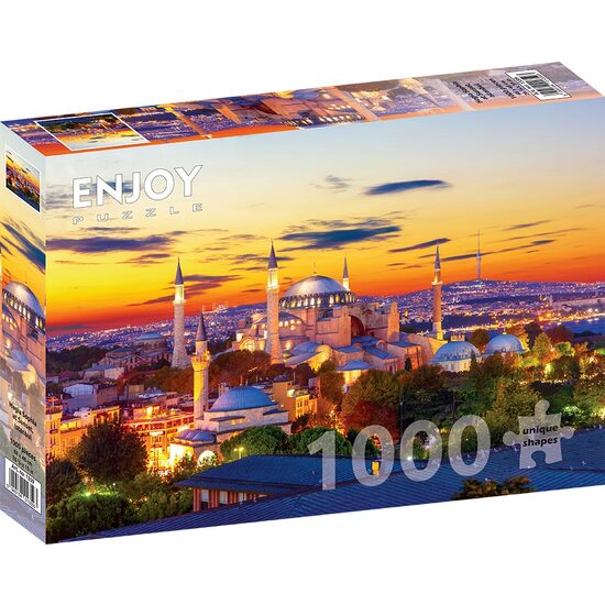 Puzzle 1000 piese Enjoy - Hagia Sophia at Sunset, Istanbul