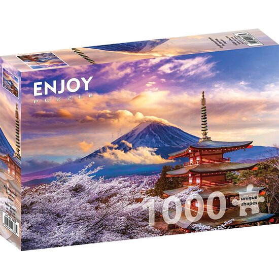 Puzzle 1000 piese Enjoy - Fuji Mountain in Spring, Japan
