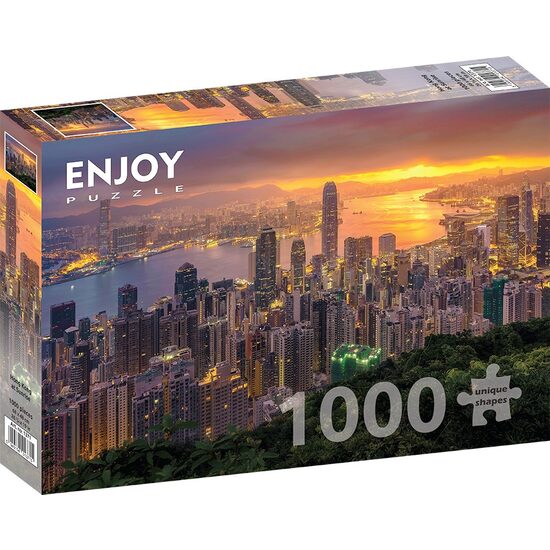 Puzzle 1000 piese Enjoy - Hong Kong at Sunrise