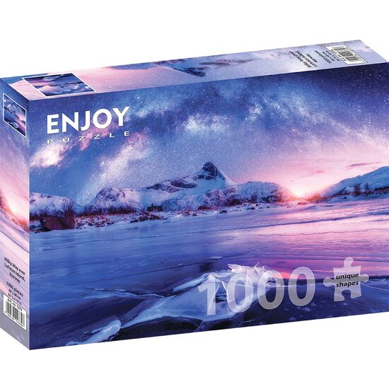 Puzzle 1000 piese Enjoy - Milky Way over Lofoten Island, Norway