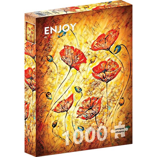 Puzzle 1000 piese Enjoy - Red Poppies Painting