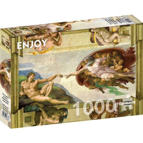 Puzzle 1000 piese Enjoy - Michelangelo Buonarroti: The Creation of Adam