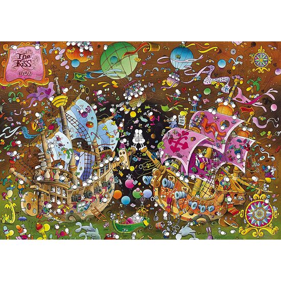 Puzzle 6000 piese Clementoni - Guillermo Mordillo: The Kiss