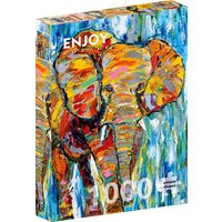 Puzzle 1000 Teile Enjoy – Bunter Elefant