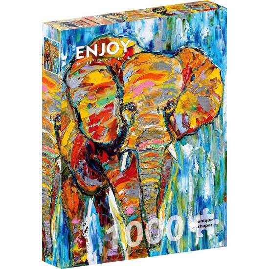 Puzzle 1000 Teile Enjoy – Bunter Elefant