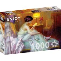 Puzzle 1000 Teile Viel Spaß – Delphin Enjolras: Lesen bei Lampenlicht