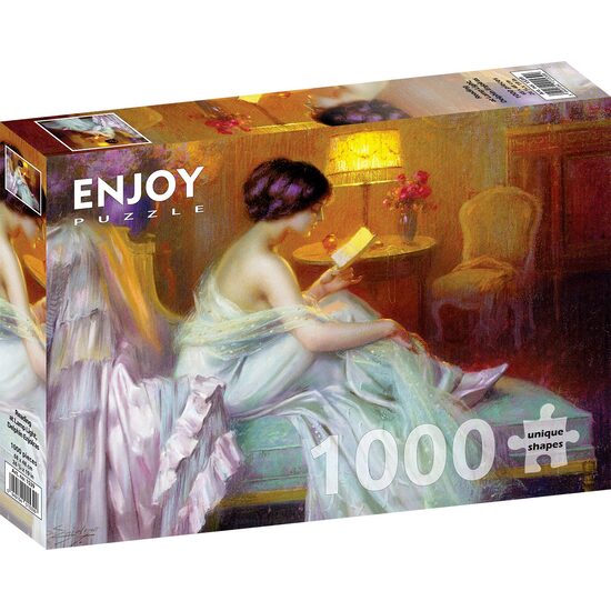 Puzzel 1000 stukjes Geniet - Delphin Enjolras: Lezen bij lamplicht