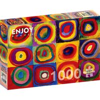 Puzzle 1000 Teile Viel Spaß – Wassily Kandinsky: Farbstudie – Quadrate mit konzentrischen Kreisen, Wassily Kandinsky
