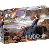 Puzzle 1000 Teile Viel Spaß – John William Waterhouse: Miranda im Sturm