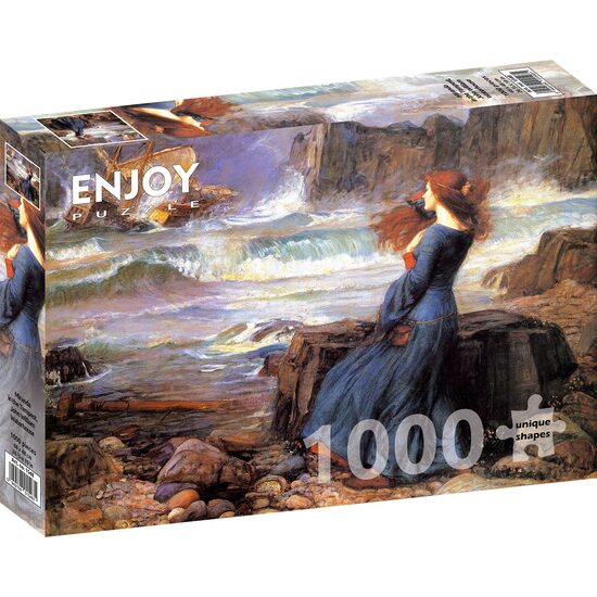 Puzzle 1000 piese Enjoy - John William Waterhouse: Miranda in the Tempest