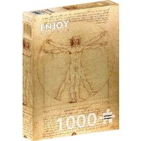 Puzzle 1000 Teile Viel Spaß – Da Vinci: Der vitruvianische Mensch