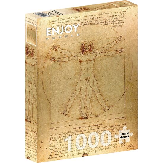 Puzzle 1000 piese Enjoy - Leonardo Da Vinci: The Vitruvian Man