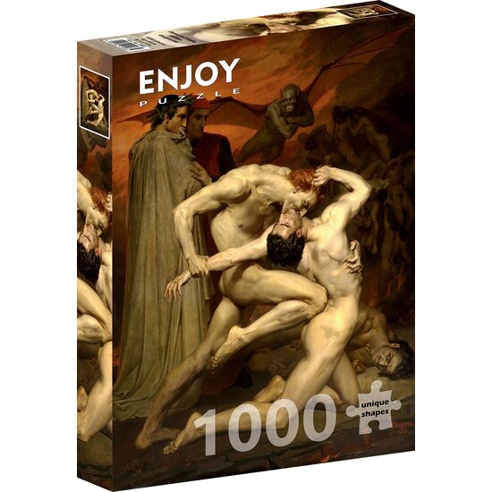 Puzzle 1000 piese Enjoy - William Bouguereau: Dante and Virgile