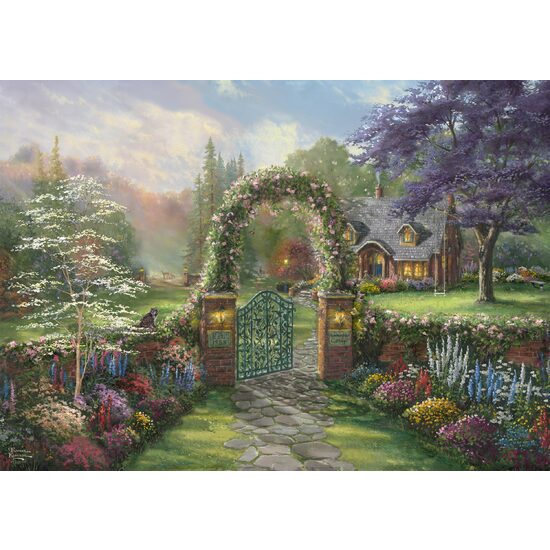  Puzzle da 1000 pezzi Schmidt - Thomas Kinkade: Cottage Colibrì