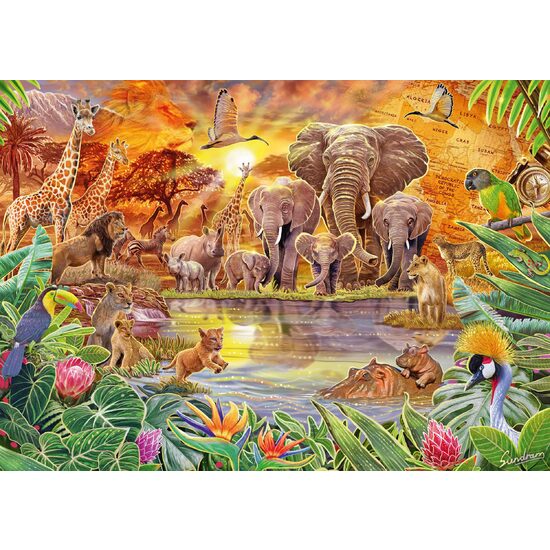 Puzzle 1000 piese Schmidt - Steve Sundram: African Wildlife