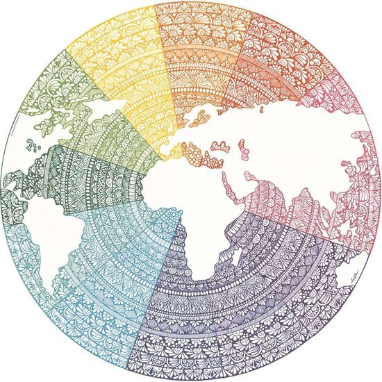 Puzzle 500 piese Ravensburger - Cerc Mandala