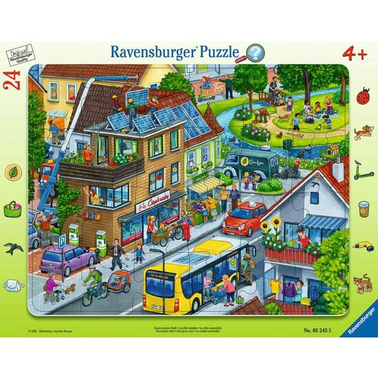 Puzzle 24 piese Ravensburger - Orasul Nostru Verde